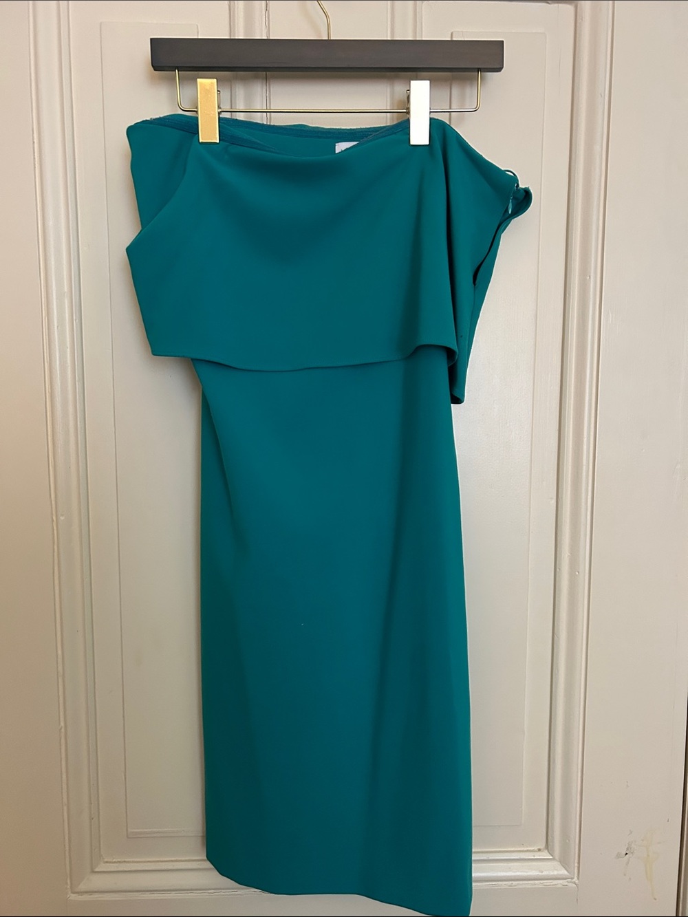 LIKELY Off-Shoulder Teal Women’s Dress